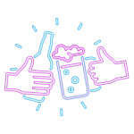 neon icon of alcohol